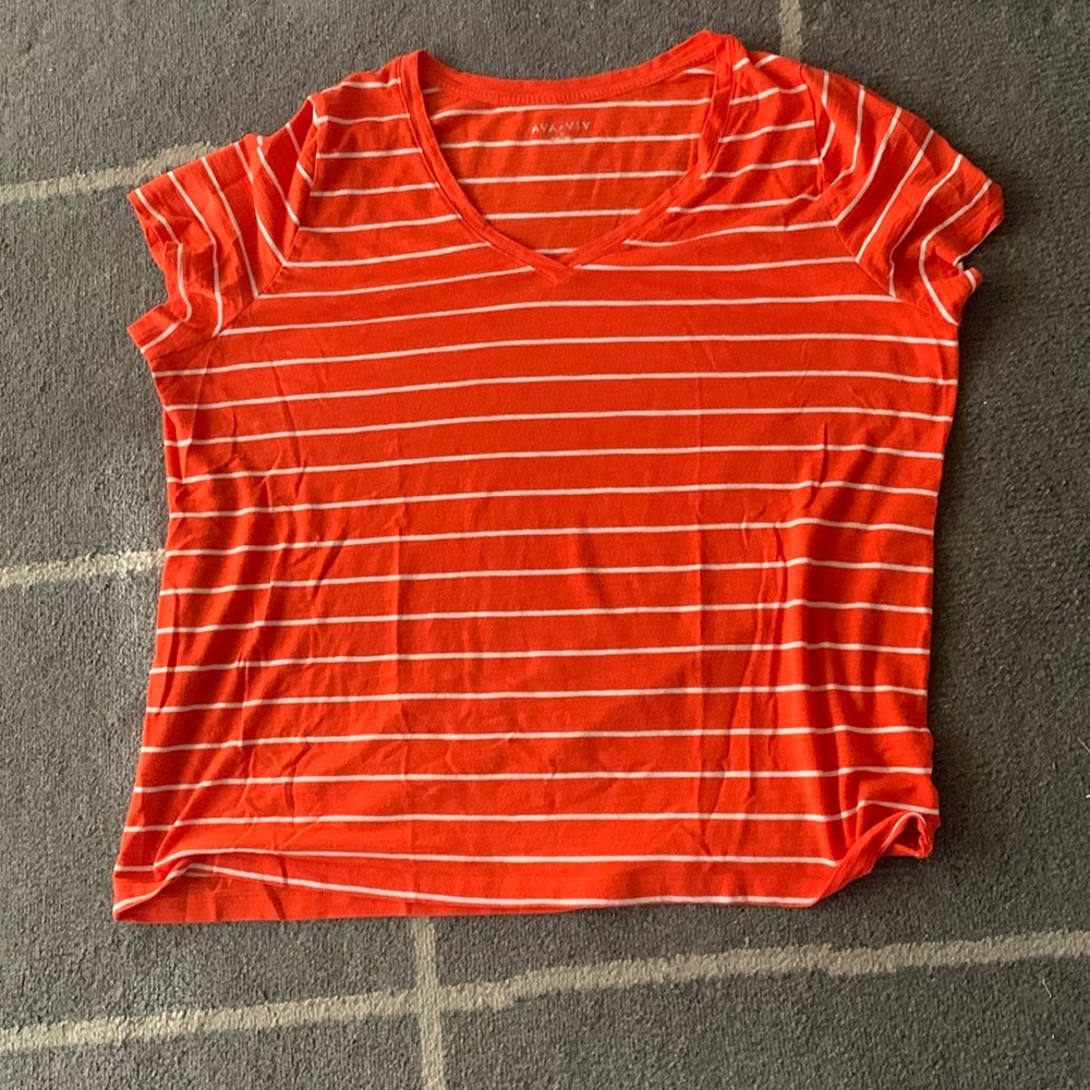 Orange V-neck Tshirt